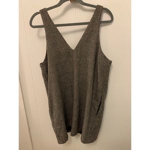 Frank & Oak Plaid Pinafore Dress